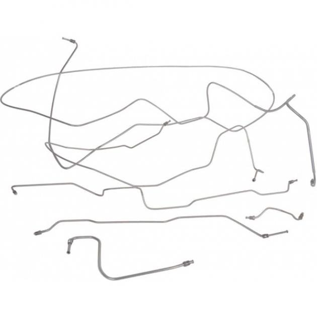 Brake Line Kit - Stainless Steel - Power Drum Brakes