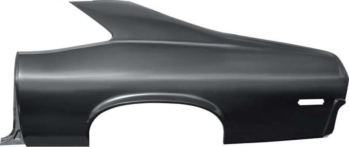 1970-1972 Nova, Ventura, Complete Rear Quarter Panel, 2 Door, with Sail Panel, LH Driver Side