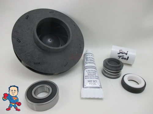 Aqua-Flo XP2 4HP Impeller Seal Bearing Kit 2 1/8″ Eye 1/2″ Vane 4 1/2″ OD 230V 14A