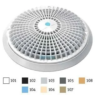 AQUASTAR POOL PRODUCTS 10″ Black Round Star Sumpless Suction Outlet Cover with Universal Adapter