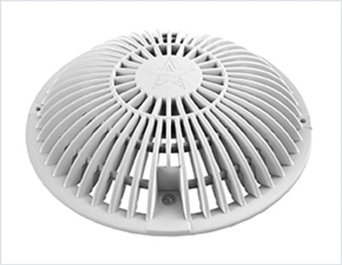 AQUASTAR POOL PRODUCTS 8″ Light Gray Round Retrofit MoFlow Suction Outlet Cover