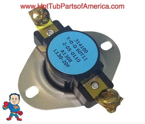 Auto Reset Surface Mount Hi-Limit Thermodisc – Sundance Sentry 850, Cal Spa Wet Elements, J-200 Series