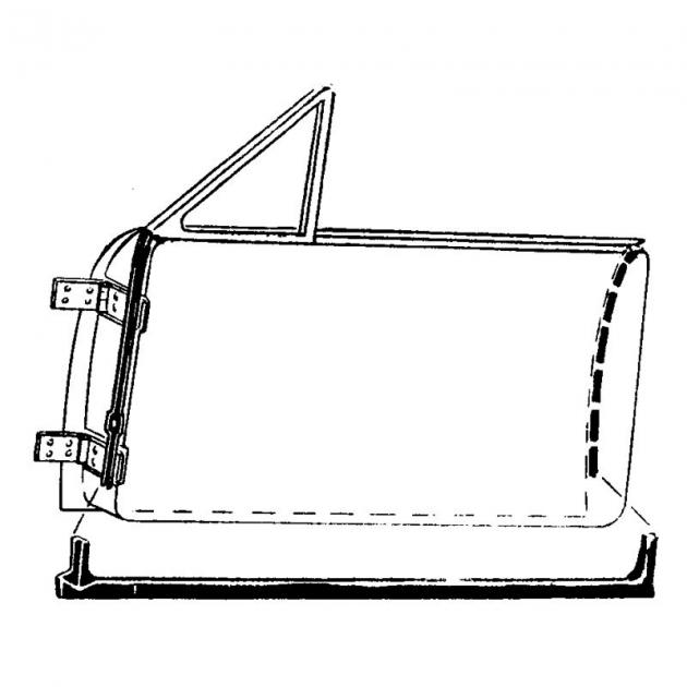 Dennis Carpenter Door Seal Kit - Convertible - 1949-51 Ford Car 8A-7620530-PR