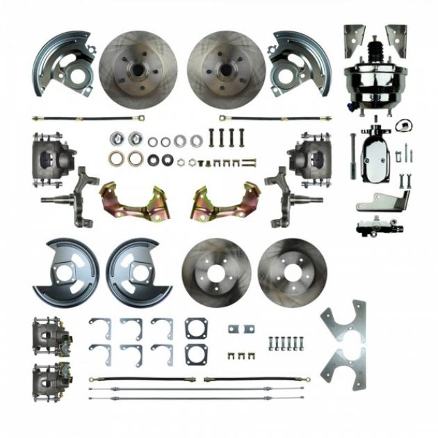 67-9 4-Wheel Disc Brake Conversion, 8"Booster,2" Drop non-Staggered Rear Shocks