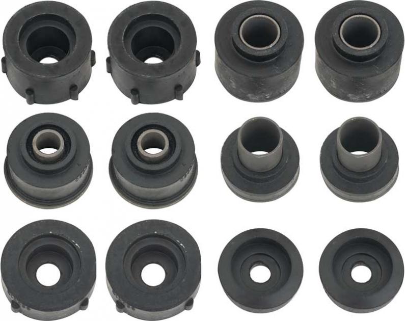 1977-79 Nova, Apollo, Omega, Ventura, Skylark, Body Mount Bushing Kit, Subframe & Radiator Support, 12 Piece Set