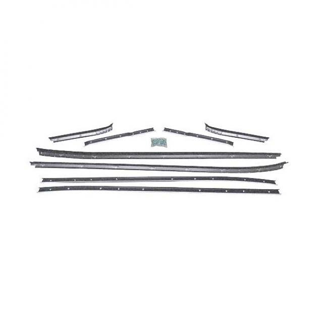 Ford Mustang Belt Weatherstrip Kit - 8 Pieces - Inner & Outer - Coupe - Door Windows & Rear Quarters