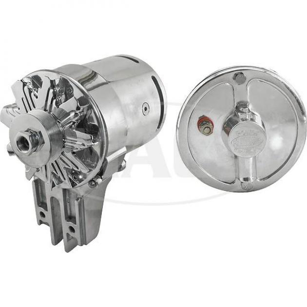 PowerGen - 12 Volt Negative Ground - 5/8 Pulley - Chrome Case - Ford & Mercury Flathead V8