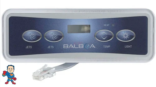Balboa VL401 LCD 4-Button Topside Control Panel – Lite Duplex Digital E4 – Jets/Temp/Light