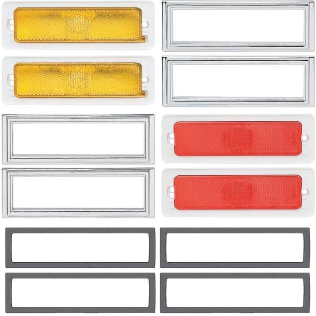 1970-74 Chevrolet Nova, Side Marker Lamp & Bezel Kit, Front & Rear