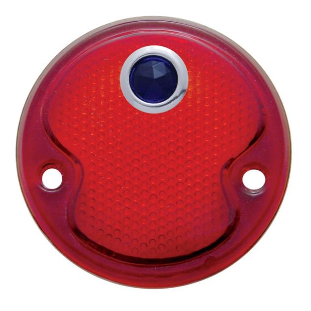 United Pacific Tail Light Glass Lens With Blue Dot For 1932 Ford Car & Truck, US Made A5002US