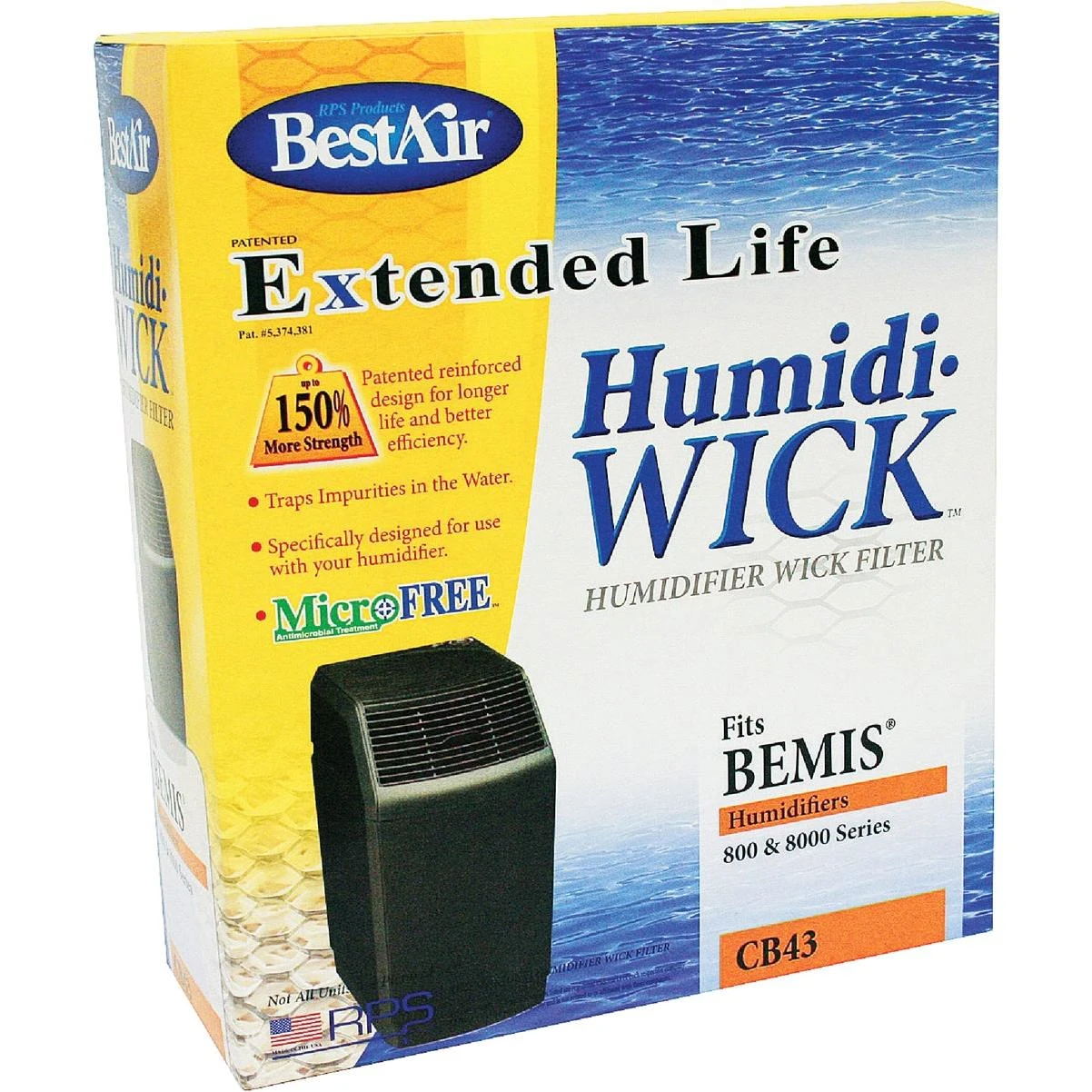 BestAir Extended Life Humidi-Wick CB43 Humidifier Wick Filter