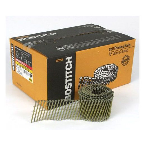 BOSTITCH 3 Inch x .120 Screw Shank 15 degree Coil Framing Nails 2