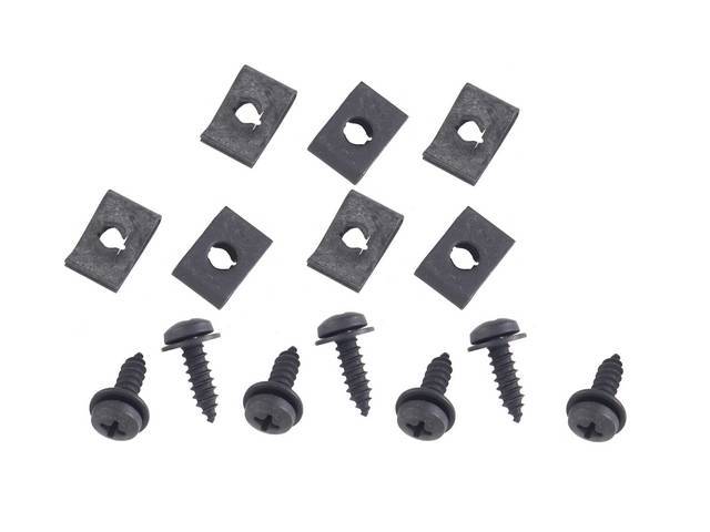Glove Box Liner Fastener Kit, 14-pc, OE Correct AMK Products reproduction