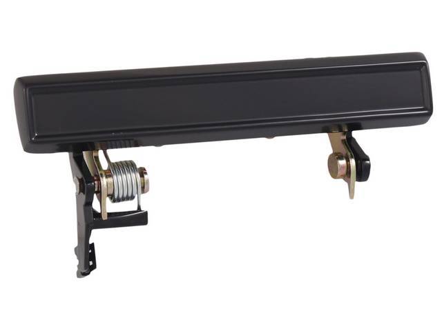 Outer Door Handle, LH / Driver Side, black finish, reproduction