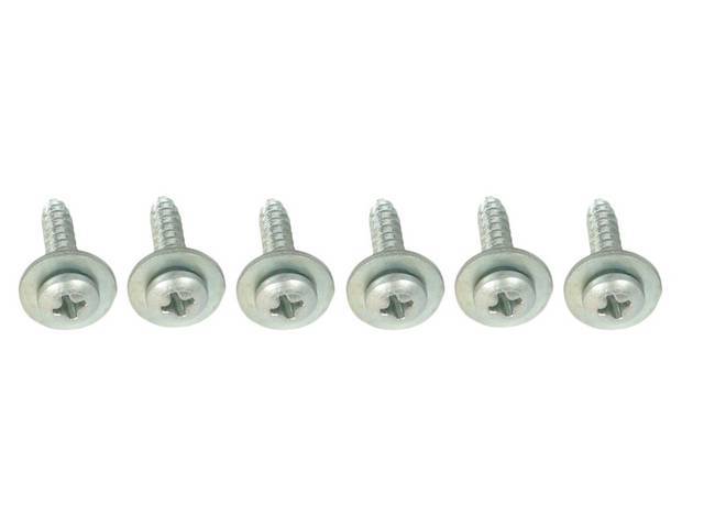 FASTENER KIT, SEAT BACK PANELS, (6), PH PAN HEAD FLAT SEMS-SCREW AND WASHER ASSY