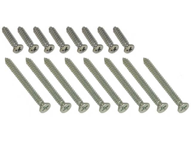 Head Rest Escutcheons and Fabric Retainer Fastener Kit,16-pc, OE Correct AMK Products reproduction