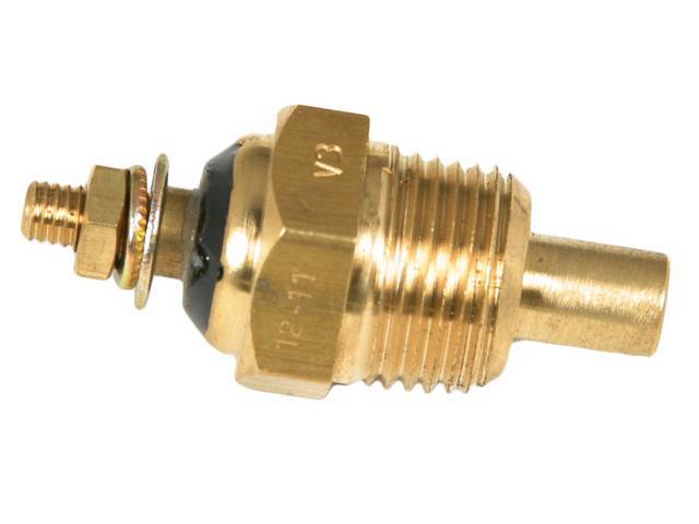 Sender, Coolant Temperature, Classic Instruments, 3/8 inch NPT, self-sealing tapered threads, for use w/ Classic Instruments gauges only