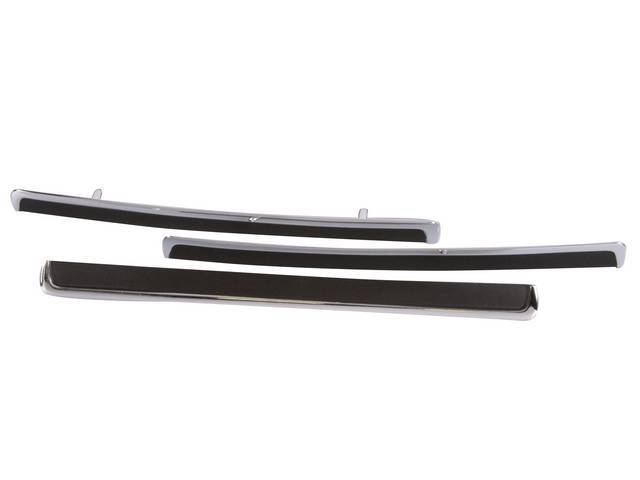 Quarter Panel Vertical Louver Molding Package, (3) incl Front, Center and Rear for one side, reproduction