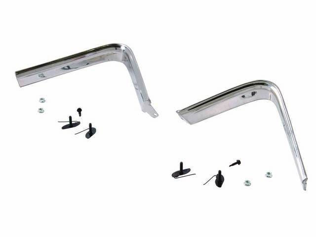 Quarter Panel Molding Set, Rear, RH and LH, incl clips, reproduction