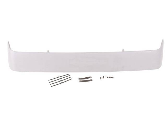 AIR FOIL / SPOILER, Deck / Trunk Lid, fiberglass main section W/ solid plastic legs, 3-piece, reproduction