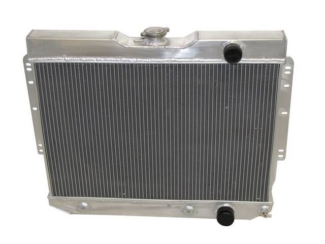 Radiator, Aluminum, Champion, Natural finish, 3 Row 24 3/4 Inch Core, W/ Transmission cooler