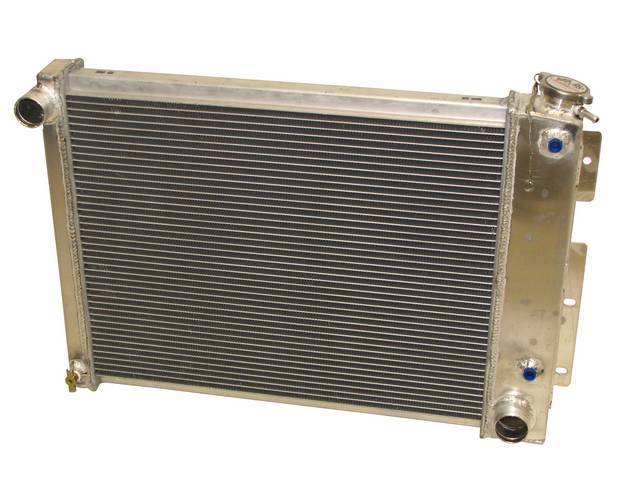Radiator, Cross Flow, Aluminum, 2 row, Champion, Natural Finish