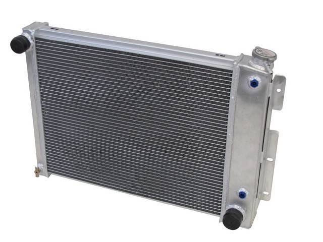 Radiator, Cross Flow, Aluminum, 3 Row, Champion, Natural finish