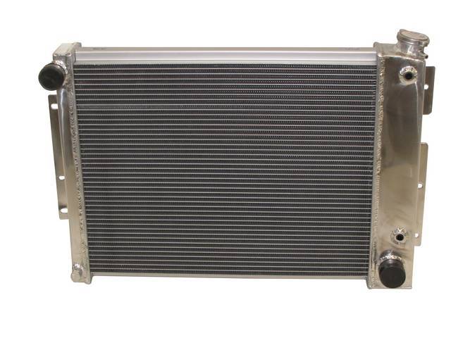 Radiator, Cross Flow, Aluminum, 4 Row, Champion, Natural Finish
