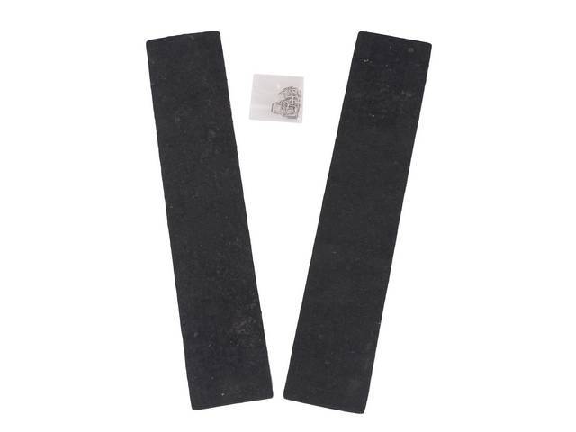Fender to Wheelhouse Seal Set, installs between fender and wheelhouse at rear, w/ staples, MADE IN USA Reproduction for (64-67)