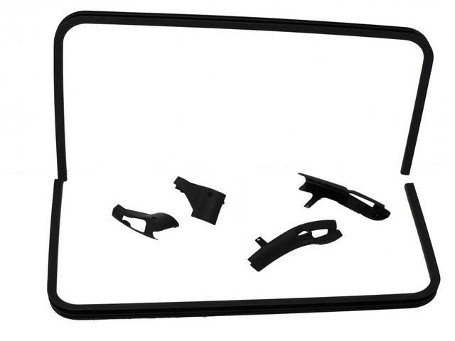 Molding Set, T-Top Opening, incl RH and LH moldings, incls 6-pcs,Slightly different grain than original GM parts, Repro