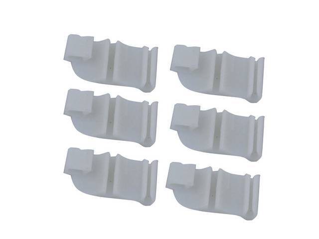Headliner Listing Wire (Bow) Clip Set, (6), reproduction