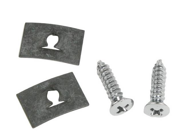 Seat Belt Buckle Retainers Fastener Kit, 4-pc, OE Correct AMK Products reproduction