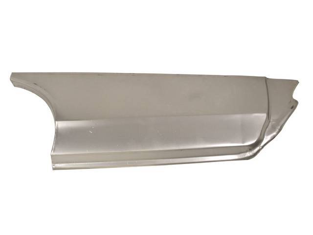 REPAIR PANEL, Lower Quarter, Rear of well, LH, 45 inch length x 14 inch height, 21 gauge metal, repro