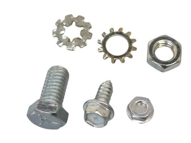 Battery Cables Fastener Kit, 6-pc, OE Correct AMK Products reproduction