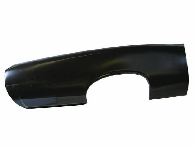 RH / Passenger Side Full Face Quarter Panel Repair, 23 gauge steel, reproduction