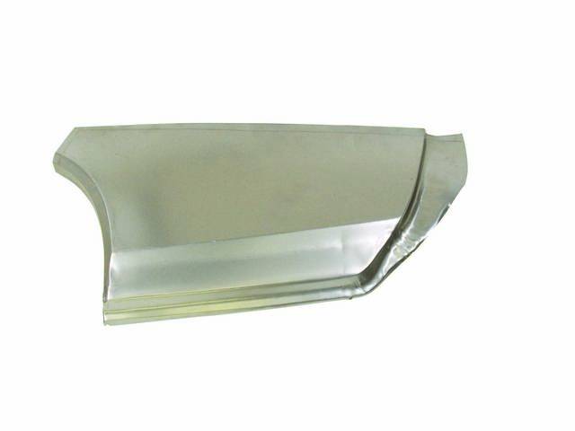 REPAIR PANEL, Lower Quarter, Rear of well, LH, 35 inch length x 15 inch height, 21 gauge metal, repro