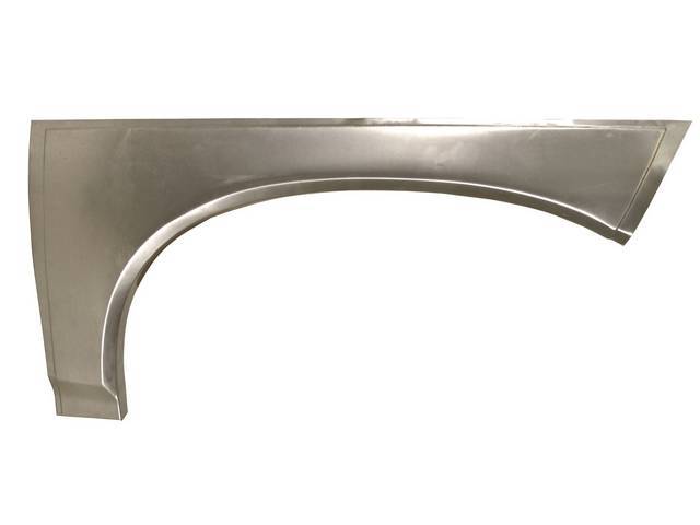 REPAIR PANEL, Lower Quarter and Wheel Flair (Front Lower Half), LH, 35 inch length x 18 1/2 inch height, 21 gauge metal, repro