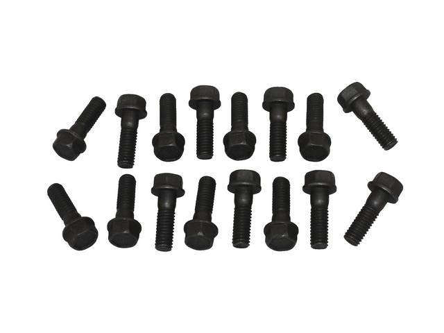 Exhaust Manifolds to Engine Block Fastener Kit, 16-pc, OE Correct AMK Products reproduction