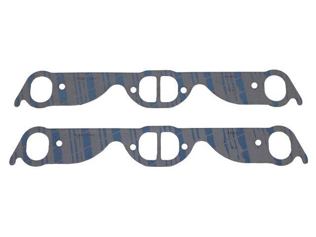 Gasket Set, Exhaust Header, 1.46 inch x 1.92 inch (split center), Fel Pro, Perforated Steel Core w/ anti-stick backing