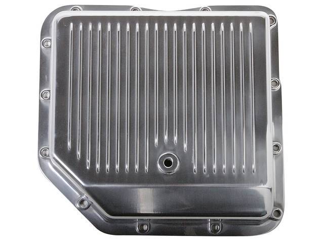 Transmission Oil Pan Kit, Turbo 350 / TH350 3-Speed A/T, polished aluminum, reproduction