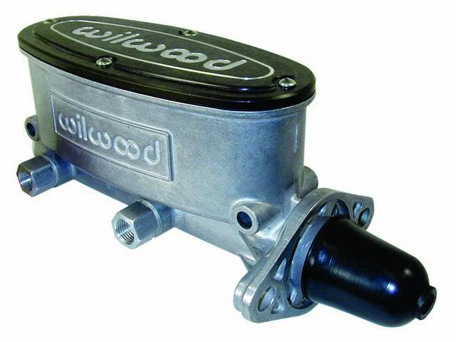 Wilwood Aluminum Master Cylinder, Dual Bowl, 1 inch bore, plain cast finish w/ black lid