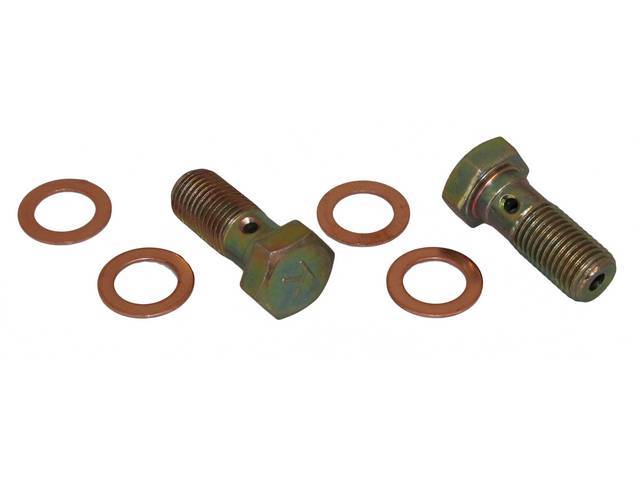 Brake Hose To Caliper Fastener Kit, 6-pc, OE Correct AMK Products reproduction