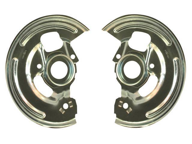 Front Disc Brake Splash Shield / Backing Plate Set, GM Licensed Reproduction