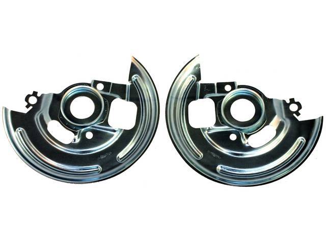 Front Disc Brake Backing Plate / Shield Set, Concours correct reproduction