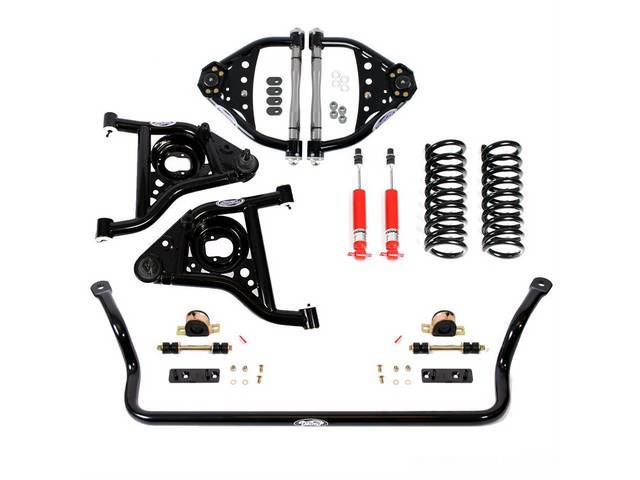 SPEED KIT, Front Suspension, Level 1, Detroit Speed, ease of bolt-on components, improved handling and pro-touring stance, incl DSE tubular upper control arms, tubular lower control arms w/ stock spring pocket, DSE tubular front sway / anti-roll bar, Koni