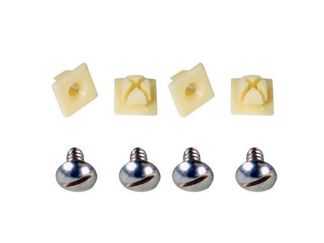 License Plates Fastener Kit, 8-pc kit, OE Correct AMK Products reproduction