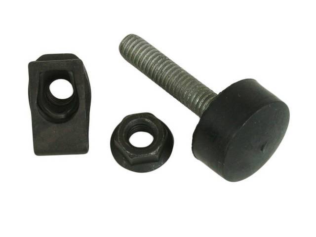 Rear Center Adjustable Hood Bumper Level Kit, 3-pc OE Correct AMK Products reproduction