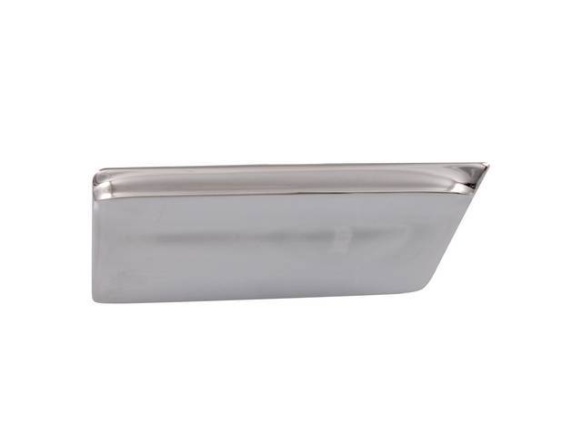 MOLDING, Fender, Front Lower, RH, polished stainless steel, repro ** Listed under Group 8147 in some Pontiac Parts Guides **