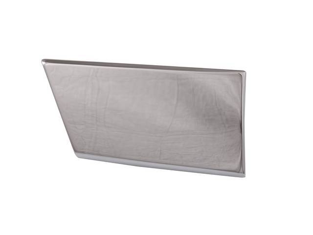 MOLDING, Fender, Front Lower, LH, polished stainless steel, repro ** Listed under Group 8147 in some Pontiac Parts Guides **