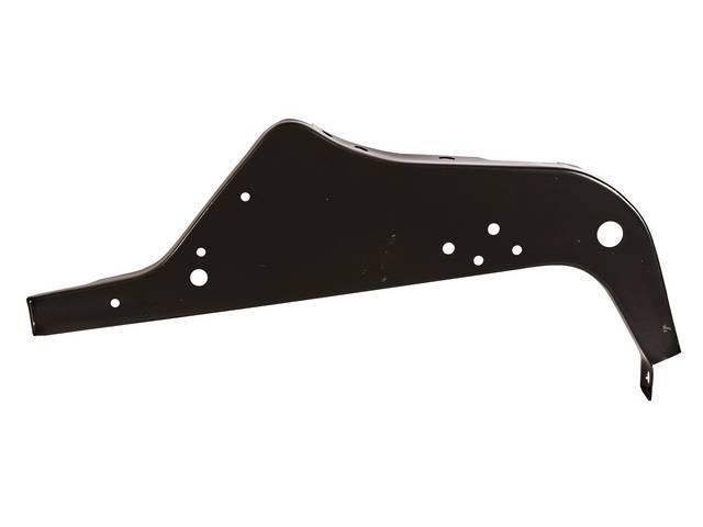 SUPPORT, Front End Sheetmetal / Grille, Vertical, attaches to radiator core support to secure center of front valance and reinforces hood latch, Repro